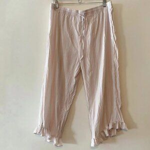 Show Me Your Mumu PJ Pants cropped length with ruffled hem